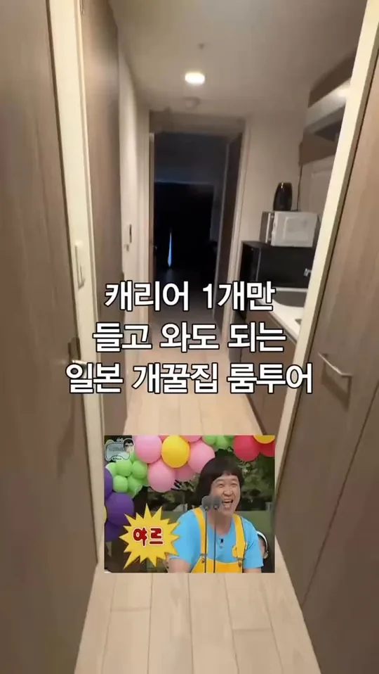 캐리어 1개만 들고 와도 되는 일본 개꿀집 룸투어 — 일방 공식 인스타그램 릴